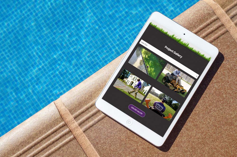 Griffin Lawn Care Web Design Tablet